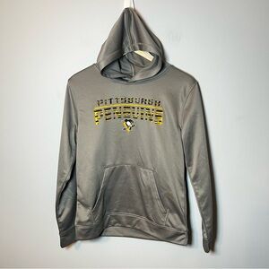 Pittsburgh Penguins Hockey YOUTH L (14-16) Hoodie Gray Pullover Sweatshirt NHL